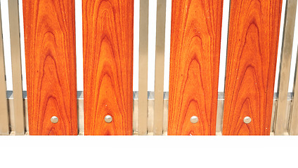 Image showing a wooden fence isolated on white including clipping path 