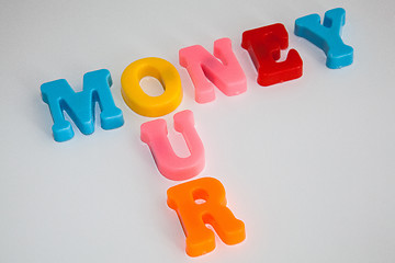 Image showing Word  our money