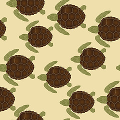 Image showing Sea turtles pattern