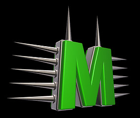 Image showing prickles letter m