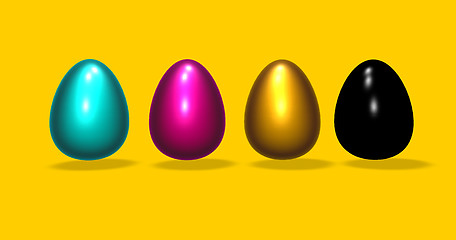 Image showing cmyk-eastereggs