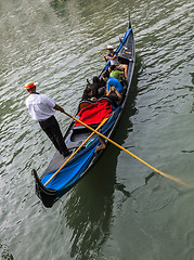 Image showing Gondola with Tourists