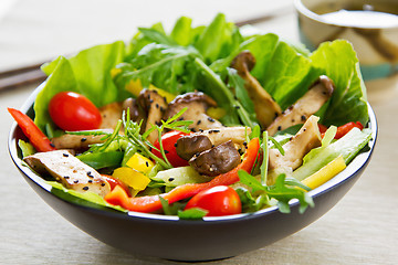 Image showing Grilled Mushroom salad