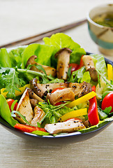 Image showing Grilled Mushroom salad