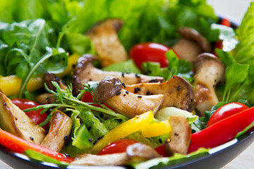 Image showing Grilled Mushroom salad