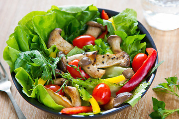 Image showing Grilled Mushroom salad