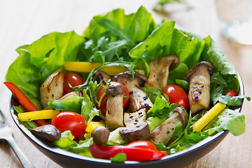 Image showing Grilled Mushroom salad