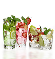 Image showing Fruit Drinks With Ice