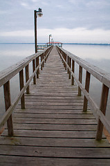 Image showing pier on the lake