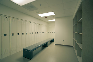 Image showing clean locker room