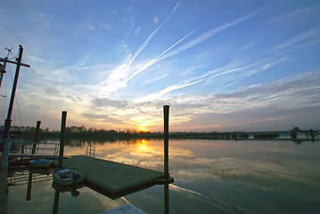 Image showing sunset at outer banks