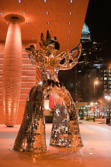 Image showing Skyline of uptown Charlotte, North Carolina at night.