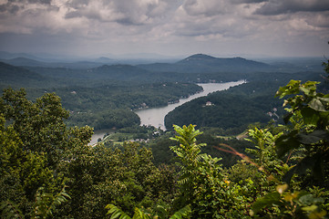 Image showing chimney rock at lake lure