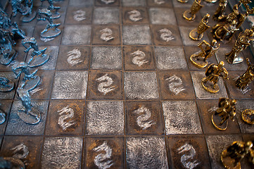 Image showing medieval chess board
