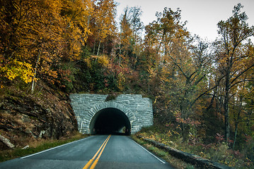 Image showing blue ridge parkway tunnel