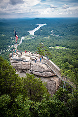 Image showing chimney rock at lake lure