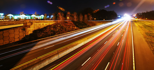 Image showing evening traffic on highway