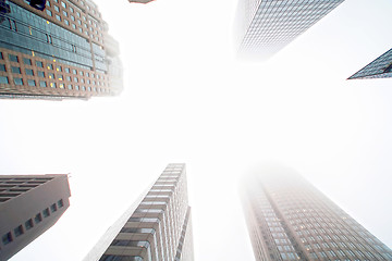 Image showing highrise buildings in fog