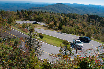 Image showing winding curve at blue ridge parkway