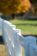 Image showing white vinyl fence