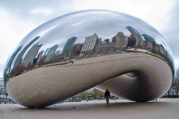 Image showing chicago skyline and streets