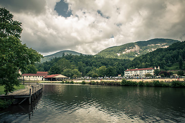 Image showing chimney rock at lake lure