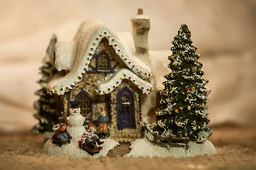 Image showing christmas toy village