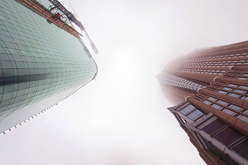 Image showing highrise buildings in fog