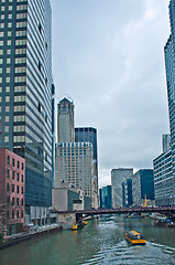 Image showing chicago skyline and streets