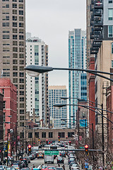 Image showing chicago skyline and streets