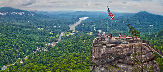 Image showing chimney rock at lake lure