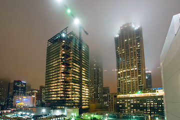 Image showing Skyline of uptown Charlotte, North Carolina at night.