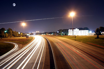 Image showing evening traffic on highway