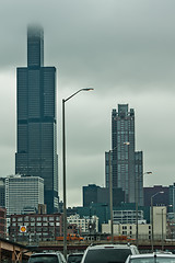 Image showing chicago skyline and streets