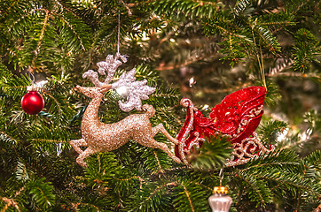 Image showing christmas tree ornaments