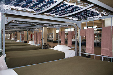 Image showing military bunk beds