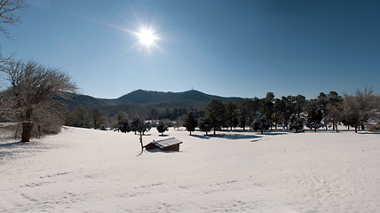 Image showing snow covered mountain landscape