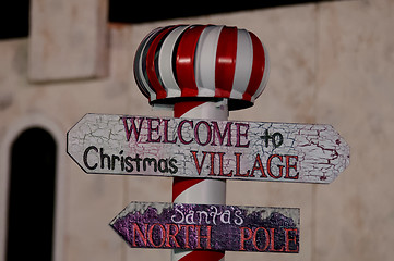 Image showing welcome to christmas village