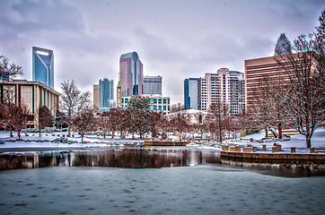 Image showing Skyline of uptown Charlotte, North Carolina at night.