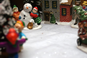 Image showing christmas toy village