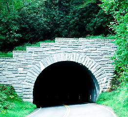 Image showing blue ridge parkway tunnel