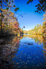 Image showing mountain lake reflections