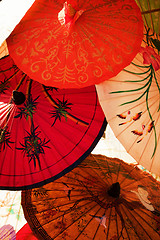 Image showing asian umbrellas