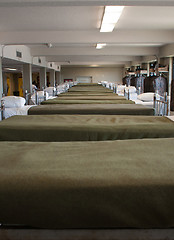 Image showing military bunk beds