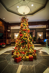 Image showing decorated christmas tree indoor