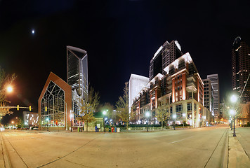 Image showing Skyline of uptown Charlotte, North Carolina at night.