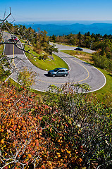 Image showing winding curve at blue ridge parkway