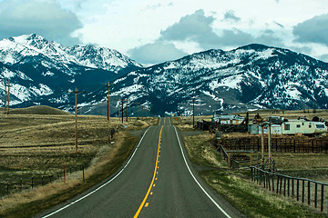 Image showing rocky mountains road