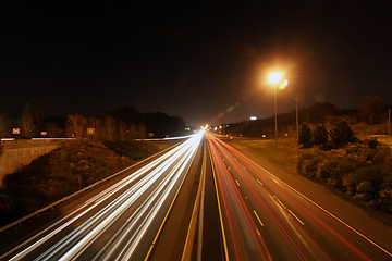 Image showing evening traffic on highway