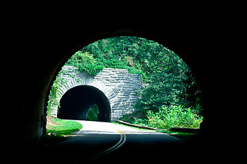 Image showing blue ridge parkway tunnel